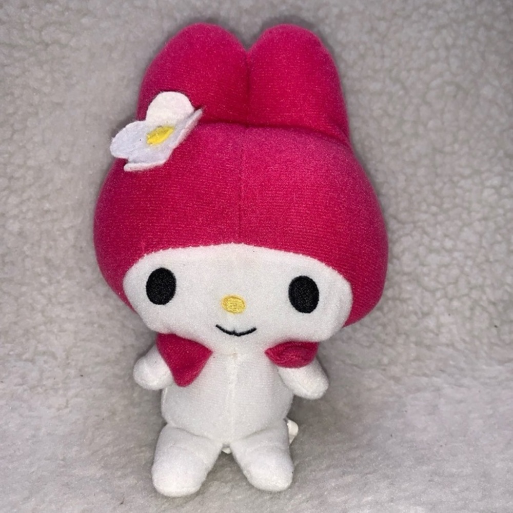 My Melody plush Sanrio 2012 Fiesta 6.5" #K01401C white pink bunny